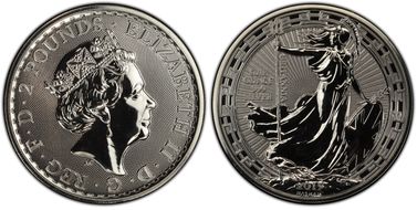 2019 £2 S-BF22 Britannia Ag Oriental Border MS69