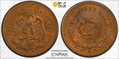 1928-Mo 5C Large Date MS64BN