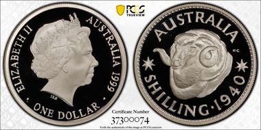 1999 $1 1940 Shil Ag PR70DCAM