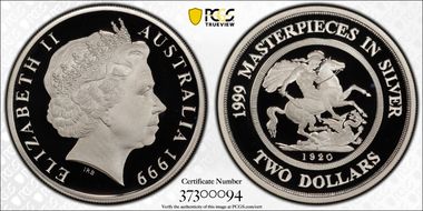 1999 $2 1920-S Sov Ag PR69DCAM