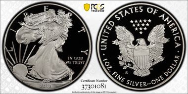 2018-S $1 Silver Eagle PR70DCAM