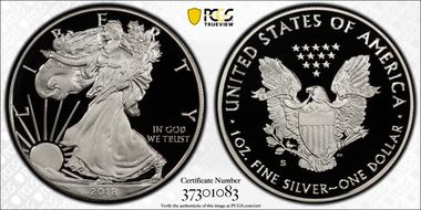 2018-S $1 Silver Eagle PR70DCAM