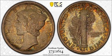 1916-D 10C MS66FB