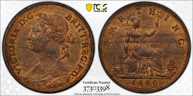 1880 1/4D S-3958 Three berries MS64RB