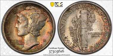 1916 10C Mercury MS64FB