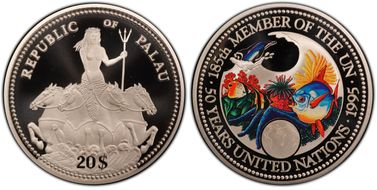 1995 $20 KM-41 United Nations PR69DCAM