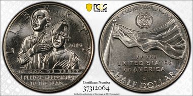 2019-D 50C American Legion 100th Ann First Strike MS70