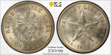 1934 Peso KM-15.2 MS64