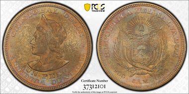 1914-CAM Peso KM-115.2  Ag MS64