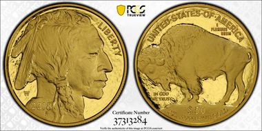 2018-W $50 American Buffalo  .9999 Fine Gold PR70DCAM