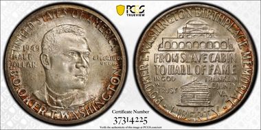 1949-D 50C Booker T. Washington MS67