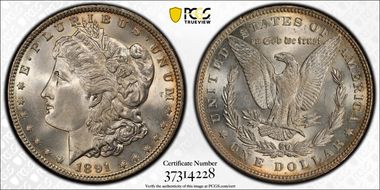 1891 $1 MS64+