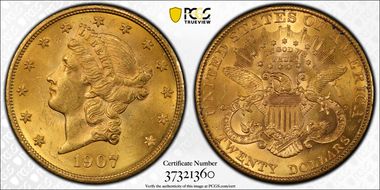 1907 $20 Liberty N1