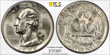 1959 25C Type B Reverse, FS-901 MS64