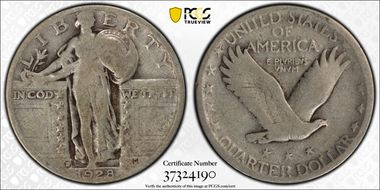 1928-D 25C G6
