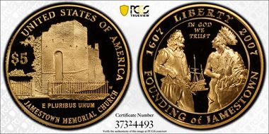 2007-W $5 Jamestown PR69DCAM