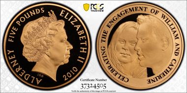 2010 £5 Royal Engagement Gold PR69DCAM