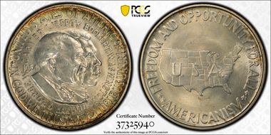 1954 50C Washington-Carver MS66