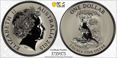 2015 $1 Kangaroo Ag MS67