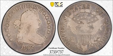 1807 50C Draped Bust VG8