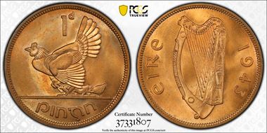 1943 1D MS65RD