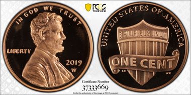 2019-W 1C Shield  First Strike PR69DCAM