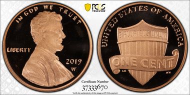 2019-W 1C Shield  First Strike PR68DCAM