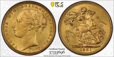 1881-M Sov St. George S-3857 MS64