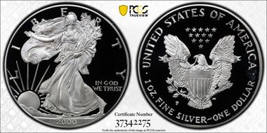 2000-P $1 Silver Eagle PR70DCAM