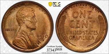 1910-S 1C MS66+ RD
