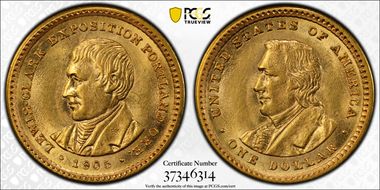 1905 G$1 Lewis and Clark MS62