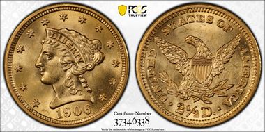 1906 $2.50 MS63