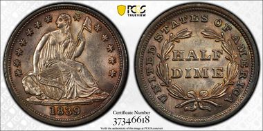 1839 H10C No Drapery MS63