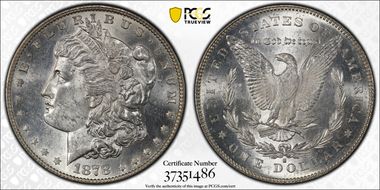 1878-S $1 VAM 19, Torn Bonnet MS63