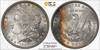1887 $1 MS64