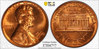 1960-D 1C Large Date MS65RD