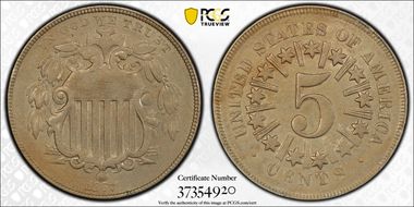 1867 Rays 5C Clashed Rev. Die FS-901 XF45