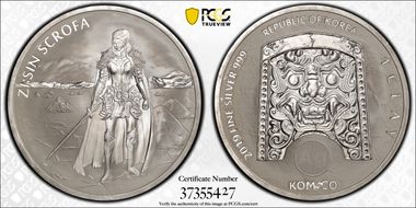 2019 Medal Zi:Sin Scrofa Silver 1 Clay MS69
