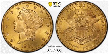 1901 $20 MS64