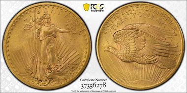 1907 $20 Saint-Gaudens MS64