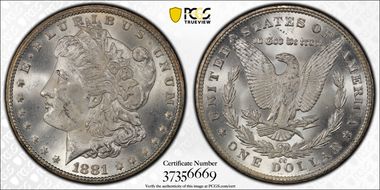1881-CC $1 MS63