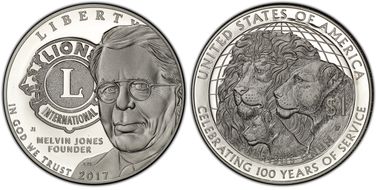 2017-P $1 Lions Club International PR69DCAM