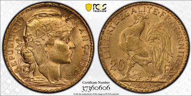 1902 20 Fr Gad-1064 F-534 MS63