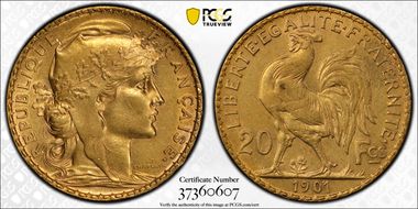 1901 20 Fr Gad-1064 F-534 AU58