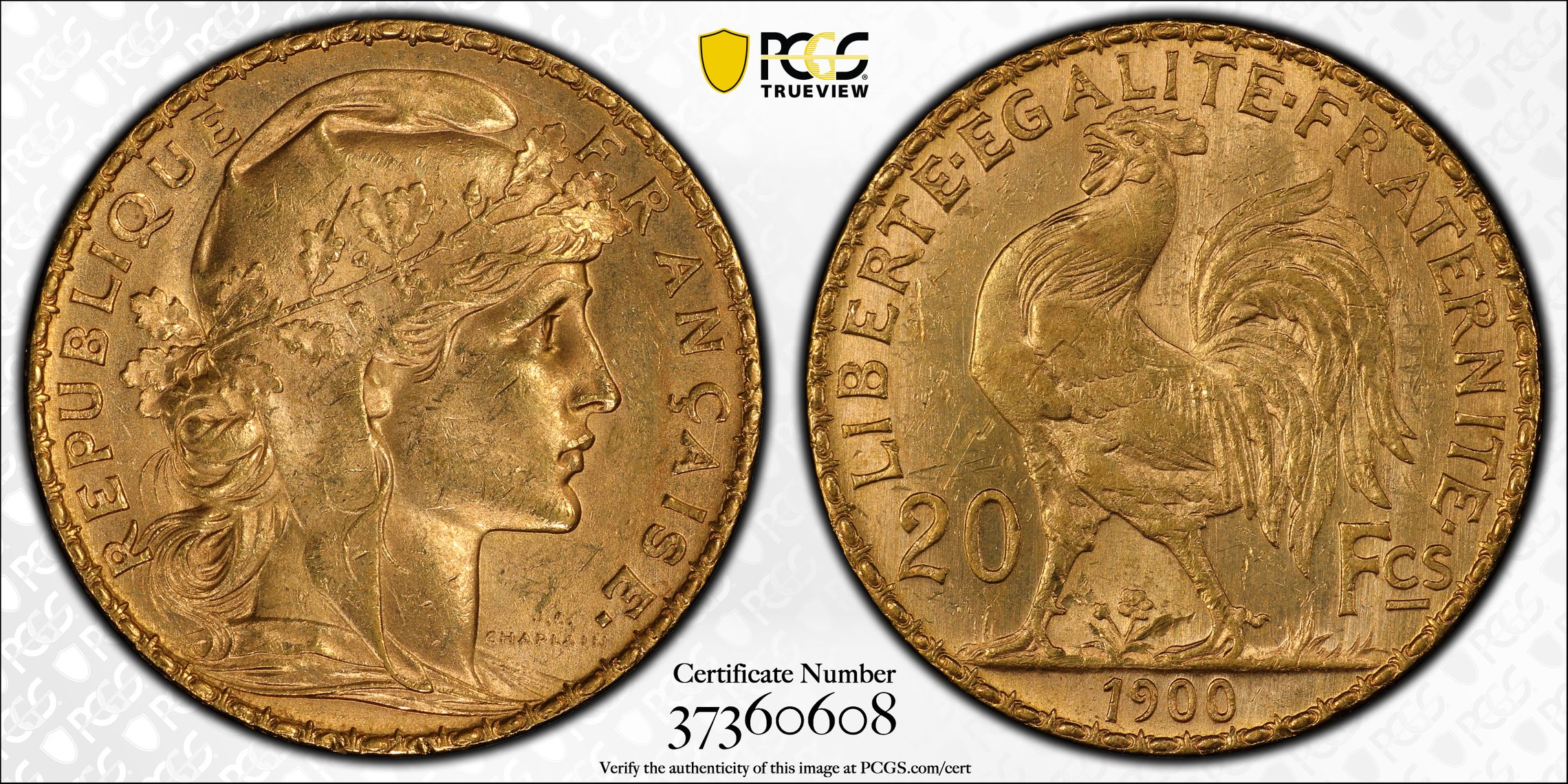 PCGS Certificate Verification Coin Details for Cert #37360608