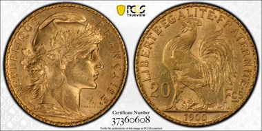 1900 20 Fr Gad-1064 F-534 MS63