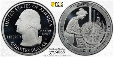 2019-S 25C Lowell NP - Silver First Day of Issue PR70DCAM