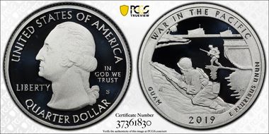 2019-S 25C War in the Pacific NP - Silver First Day of Issue PR70DCAM