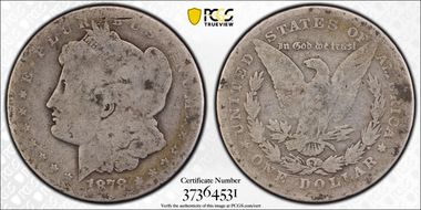 1878 8TF $1 VAM 14.10 Cracked Bonnet AG3