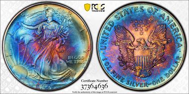 1993 $1 Silver Eagle MS66
